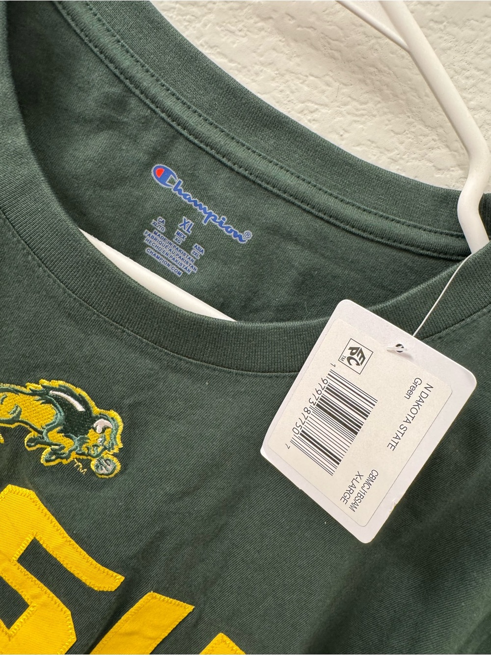 New Champion NDSU Bison Dark Green Tee XL men’s North Dakota state - Picture 2 of 4